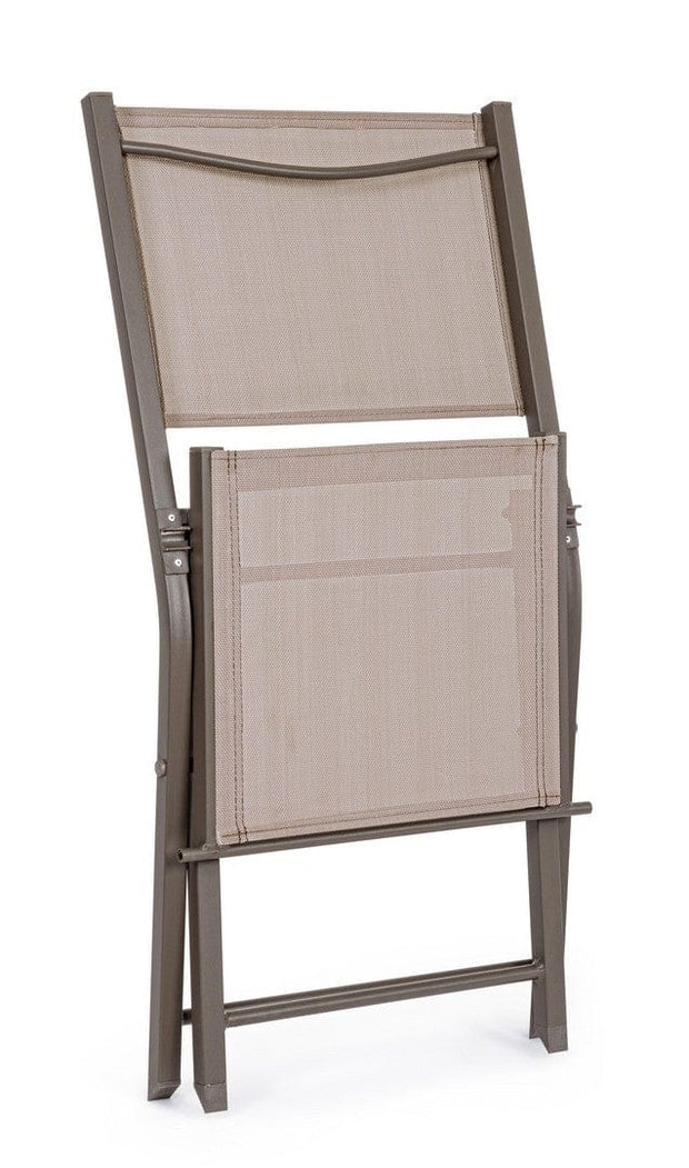 Set di 4 sedie da giardino pieghevole Hilde Cappuccino (6)