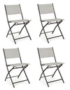 Set di 4 sedie da giardino pieghevole Martinez Grigio