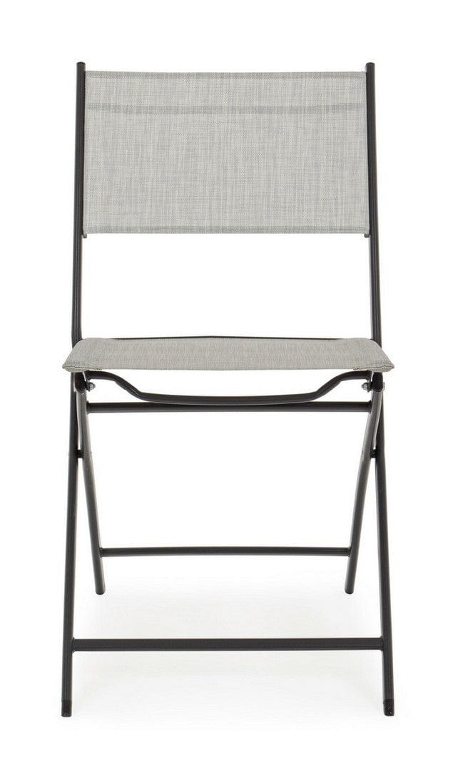 Set di 4 sedie da giardino pieghevole Martinez Grigio (2)