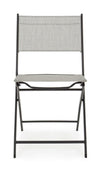 Set di 4 sedie da giardino pieghevole Martinez Grigio (2)