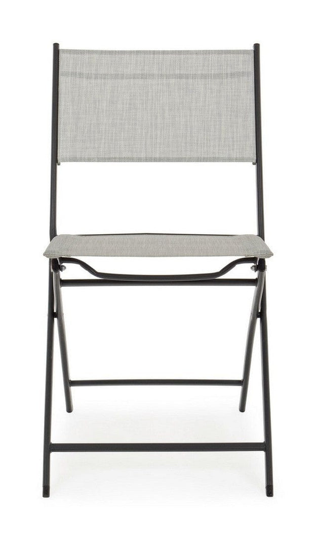 Set di 4 sedie da giardino pieghevole Martinez Grigio (2)