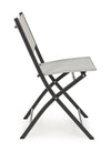 Set di 4 sedie da giardino pieghevole Martinez Grigio (3)