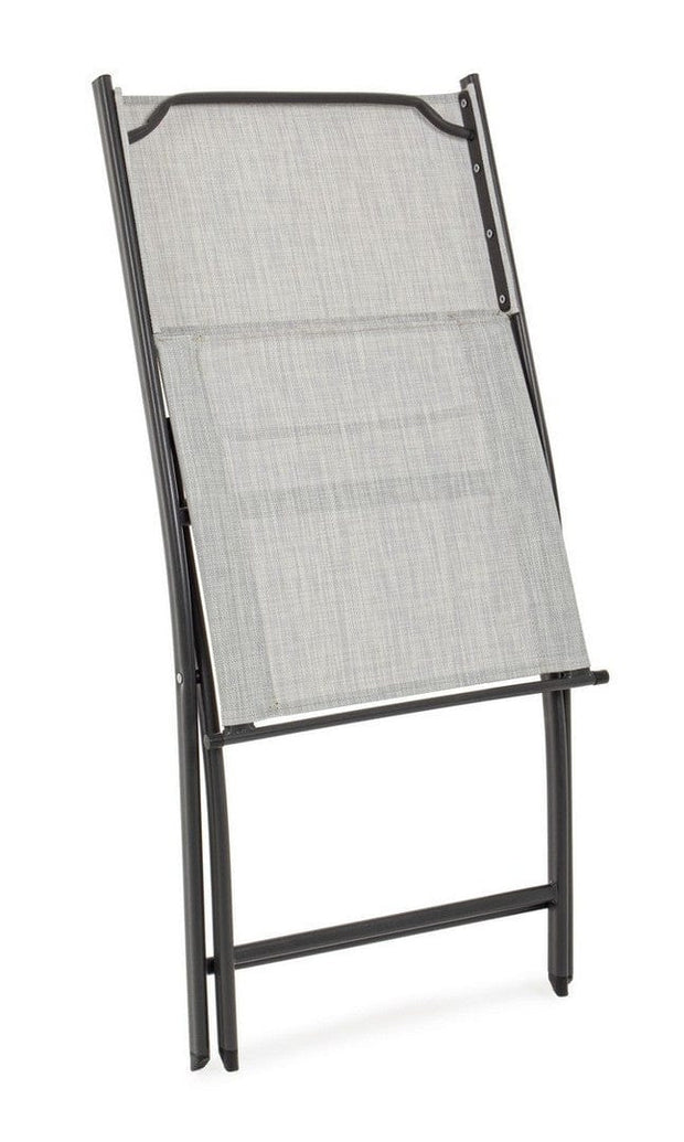 Set di 4 sedie da giardino pieghevole Martinez Grigio (4)
