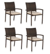 Set di 4 sedie da giardino Quiki Marrone