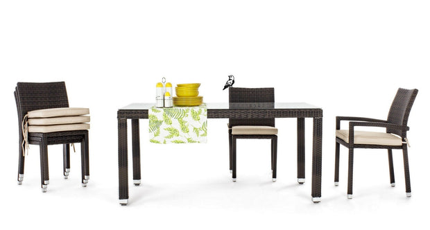 Set di 4 sedie da giardino Quiki Marrone (2)