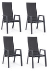 Set di 4 sedie da giardino Steven Antracite