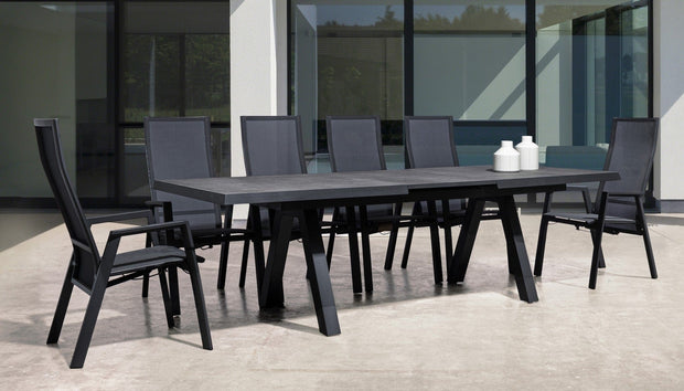 Set di 4 sedie da giardino Steven Antracite (2)