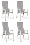 Set di 4 sedie da giardino Steven Grigio