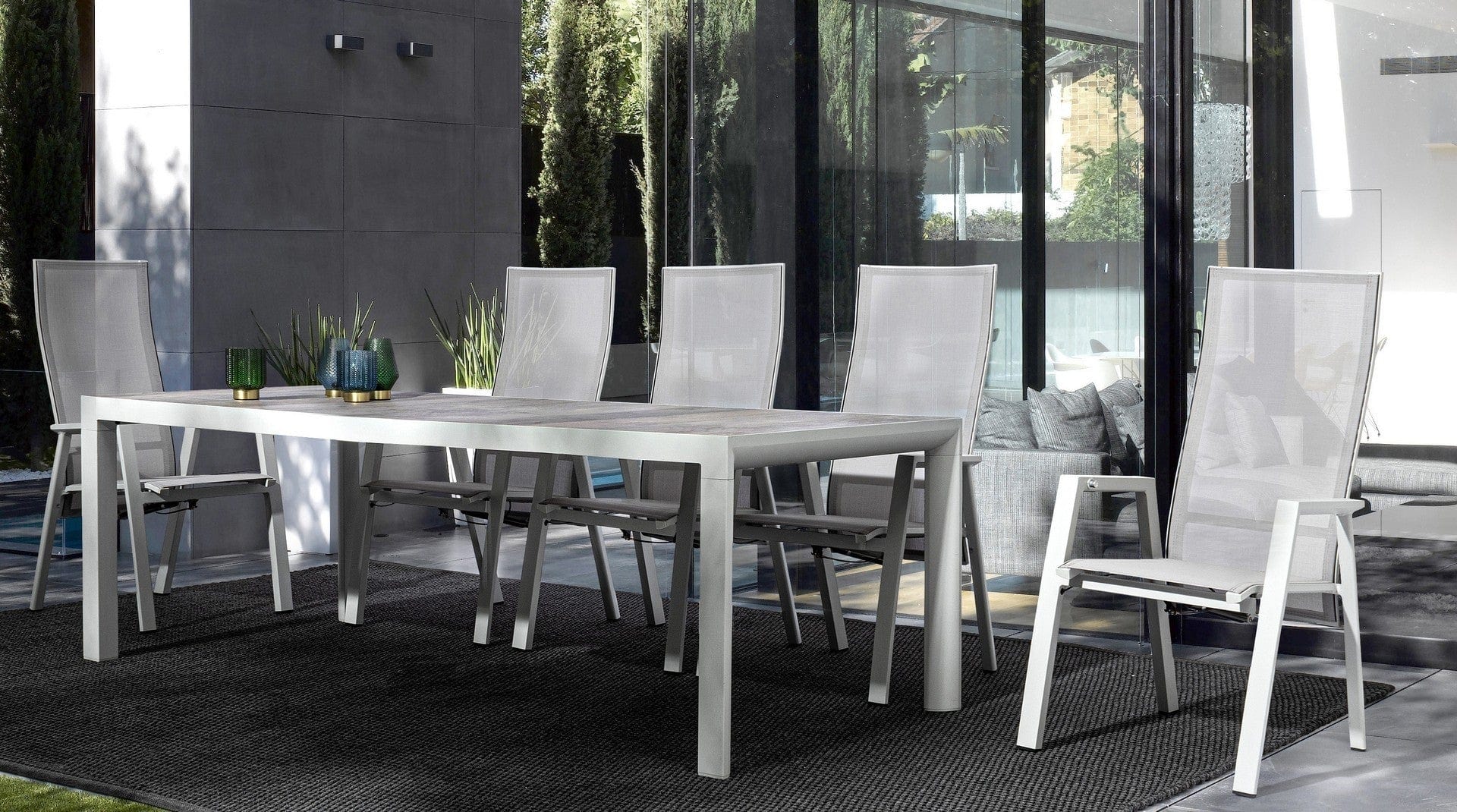 Set di 4 sedie da giardino Steven Grigio (2)