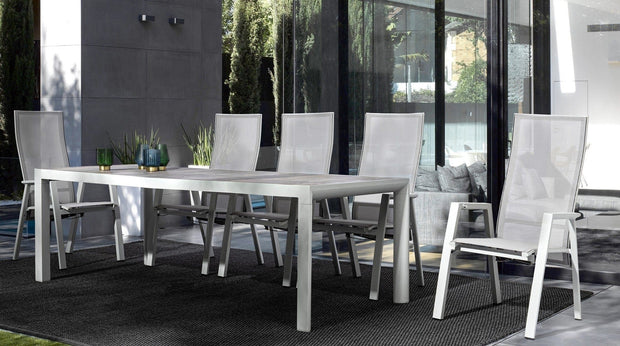 Set di 4 sedie da giardino Steven Grigio (2)