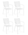 Set di 4 sedie da giardino Wendy Bianco