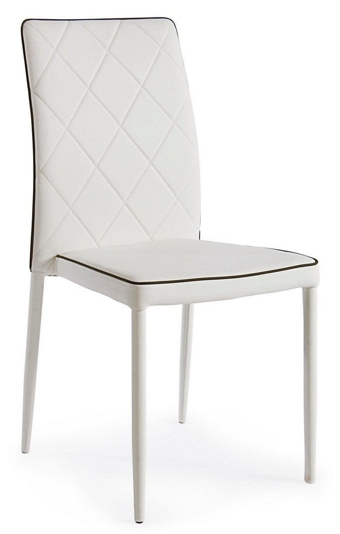 Set di 4 sedie da pranzo in ecopelle Achille Bianco (1)