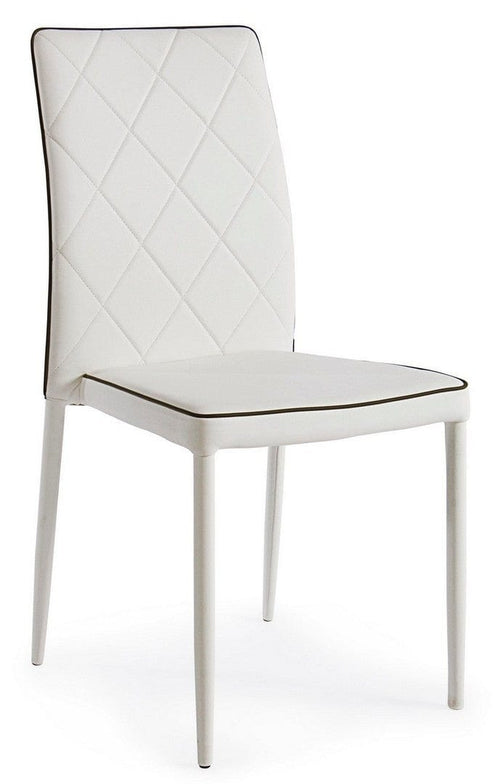 Set di 4 sedie da pranzo in ecopelle Achille Bianco (1)