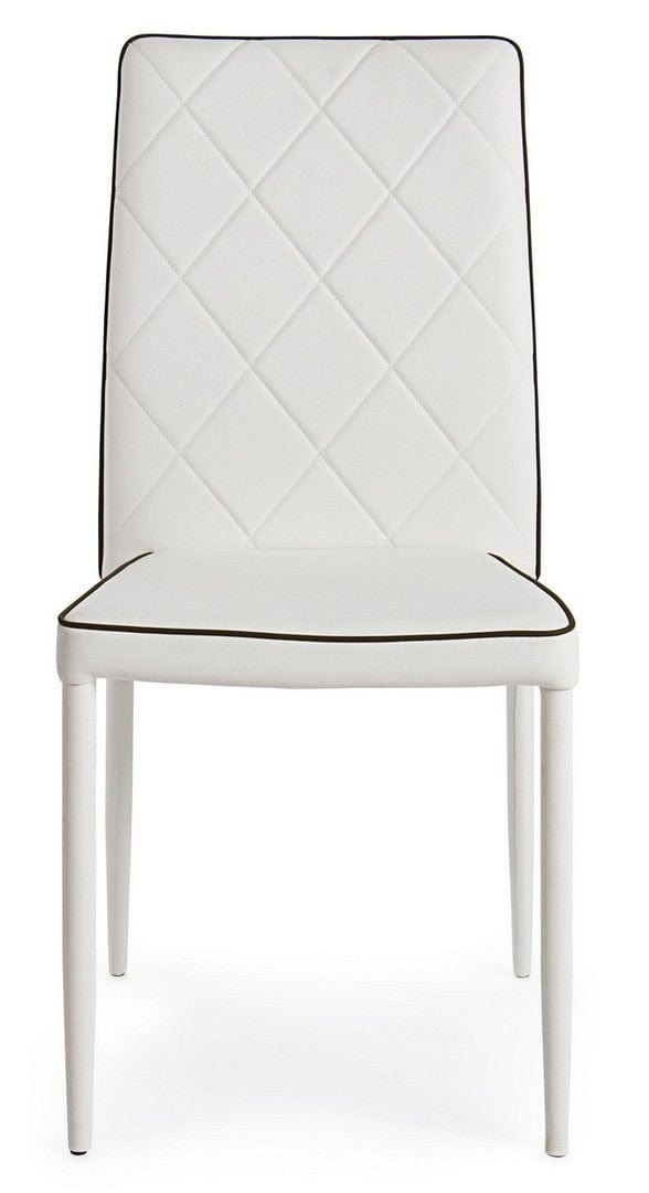 Set di 4 sedie da pranzo in ecopelle Achille Bianco (2)