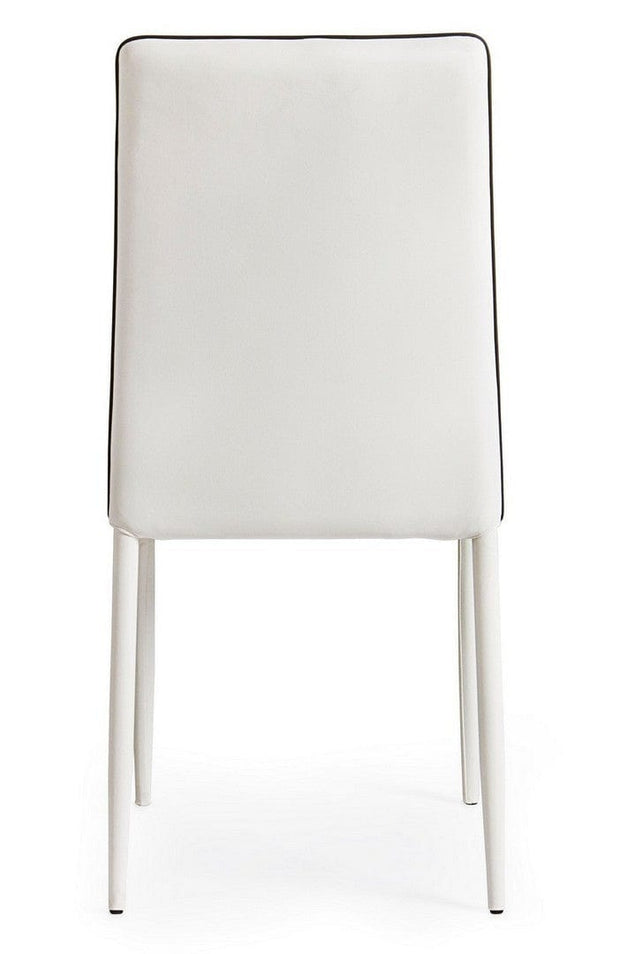 Set di 4 sedie da pranzo in ecopelle Achille Bianco (3)