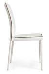 Set di 4 sedie da pranzo in ecopelle Achille Bianco (4)