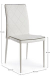 Set di 4 sedie da pranzo in ecopelle Achille Bianco (7)