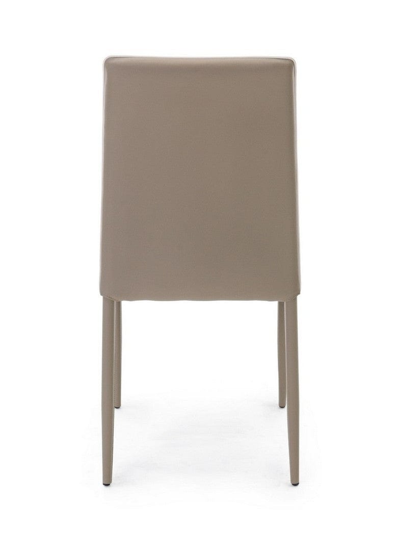 Set di 4 sedie da pranzo in ecopelle Achille Cappuccino (3)