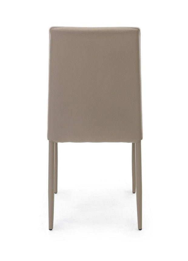 Set di 4 sedie da pranzo in ecopelle Achille Cappuccino (3)
