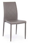 Set di 4 sedie da pranzo in ecopelle Achille Cappuccino (1)