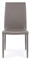 Set di 4 sedie da pranzo in ecopelle Achille Cappuccino (2)
