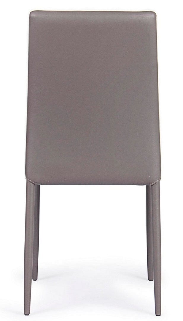 Set di 4 sedie da pranzo in ecopelle Achille Cappuccino (3)
