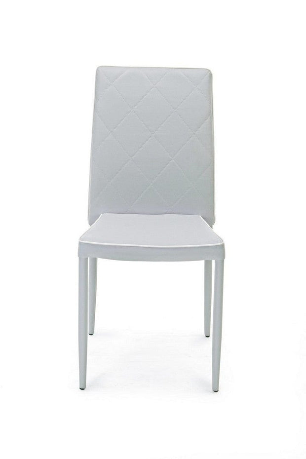 Set di 4 sedie da pranzo in ecopelle Achille Grigio (3)