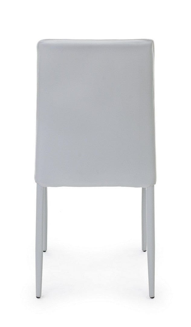 Set di 4 sedie da pranzo in ecopelle Achille Grigio (4)