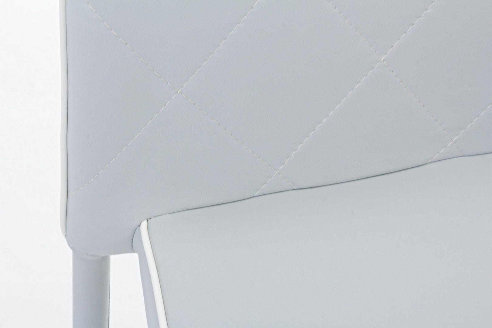 Set di 4 sedie da pranzo in ecopelle Achille Grigio (7)