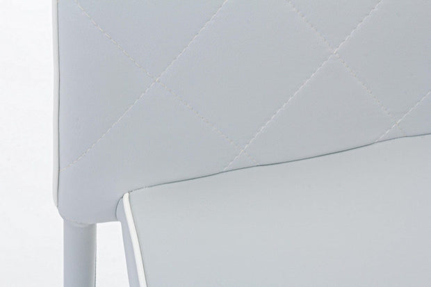 Set di 4 sedie da pranzo in ecopelle Achille Grigio (7)