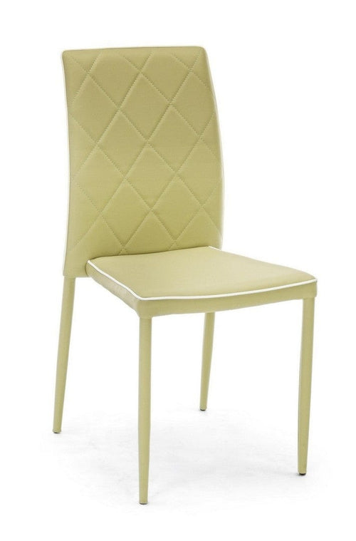 Set di 4 sedie da pranzo in ecopelle Achille Verde (1)