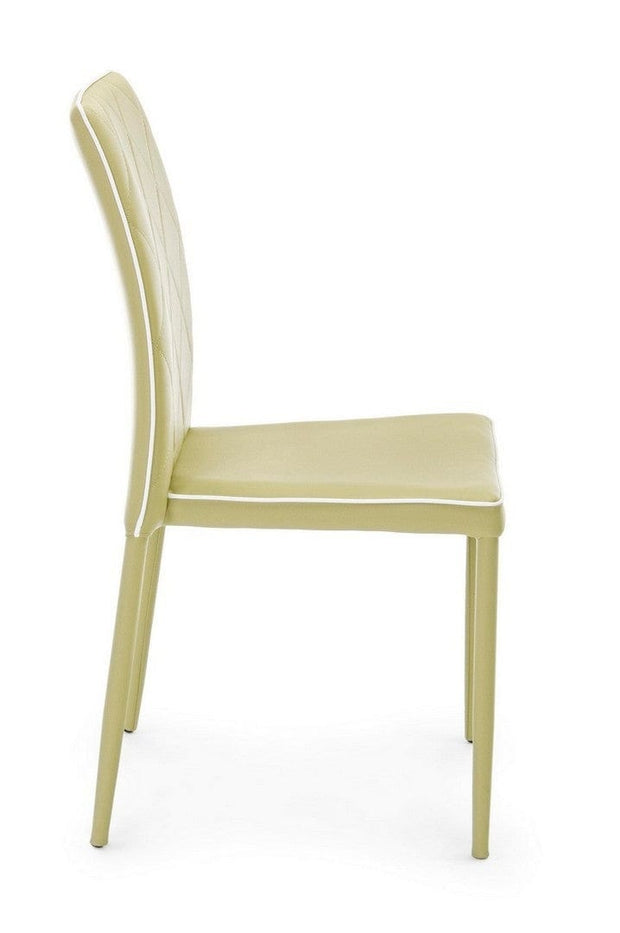 Set di 4 sedie da pranzo in ecopelle Achille Verde (4)