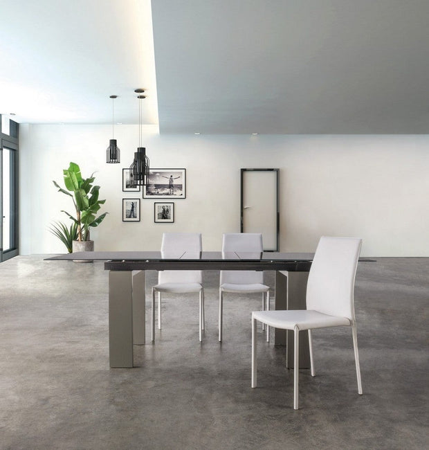 Set di 4 sedie da pranzo in ecopelle Adda Bianco (1)