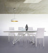 Set di 4 sedie da pranzo in ecopelle Adda Bianco (2)
