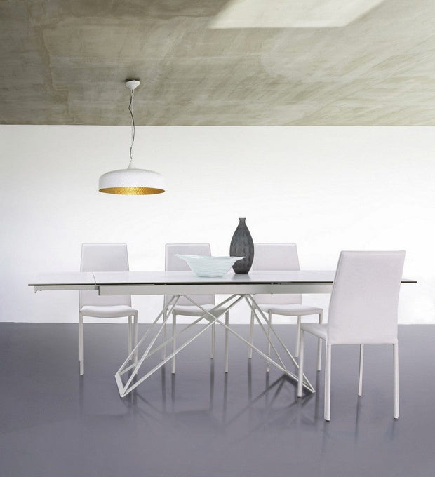 Set di 4 sedie da pranzo in ecopelle Adda Bianco (2)