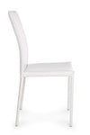 Set di 4 sedie da pranzo in ecopelle Adda Bianco (7)