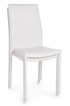 Set di 4 sedie da pranzo in ecopelle Adda Bianco (8)