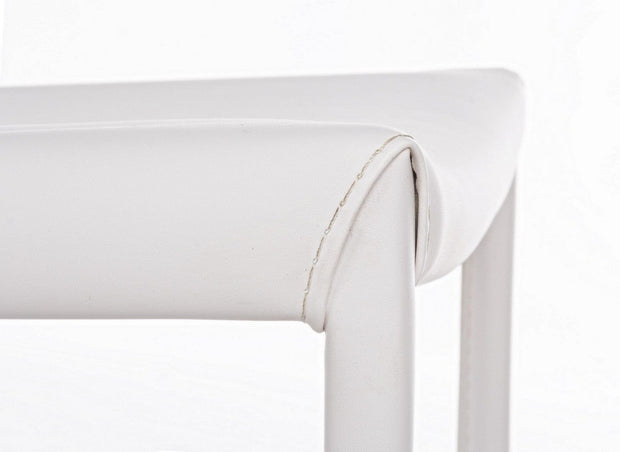 Set di 4 sedie da pranzo in ecopelle Adda Bianco (10)