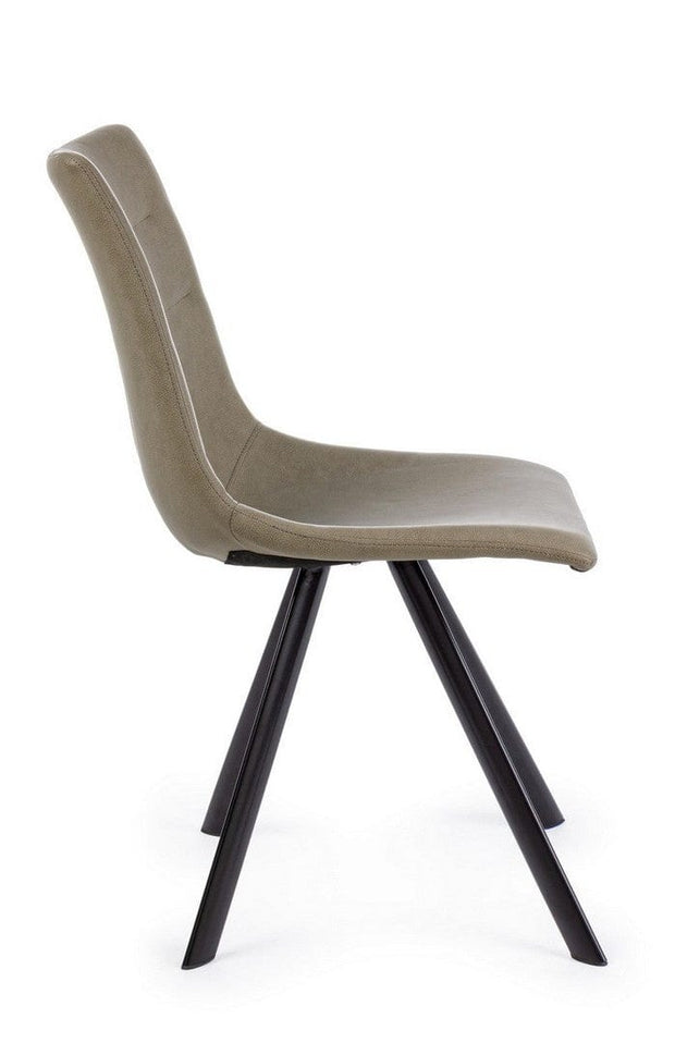 Set di 4 sedie da pranzo in ecopelle Alva Cappuccino (3)