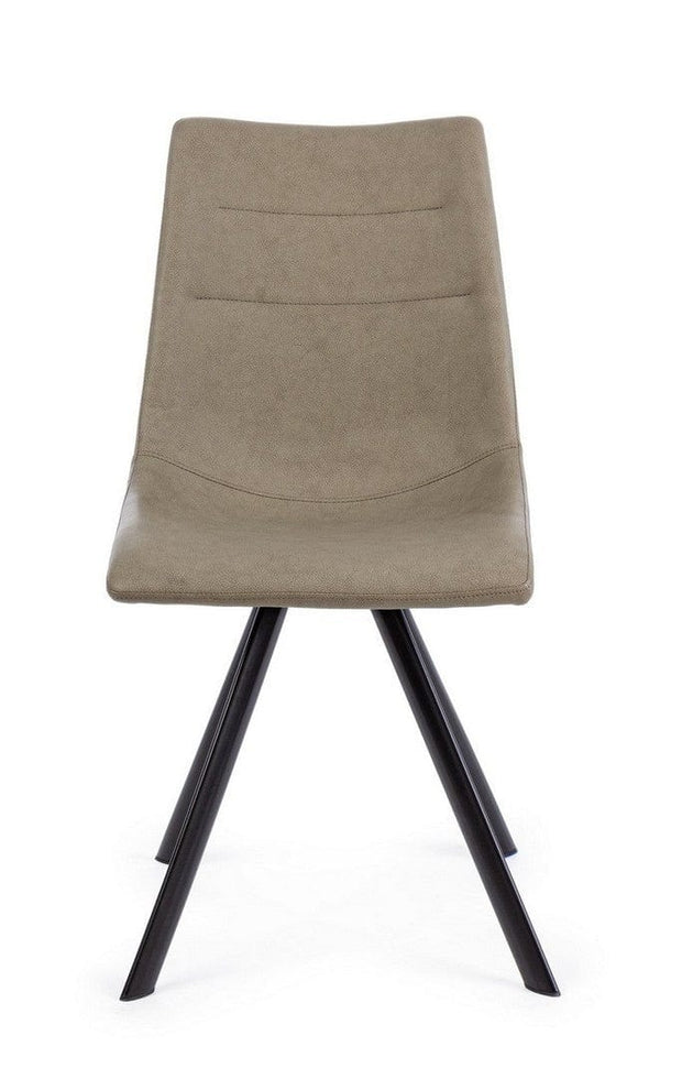 Set di 4 sedie da pranzo in ecopelle Alva Cappuccino (4)