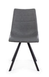 Set di 4 sedie da pranzo in ecopelle Alva Grigio (6)
