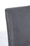 Set di 4 sedie da pranzo in ecopelle Alva Grigio (9)