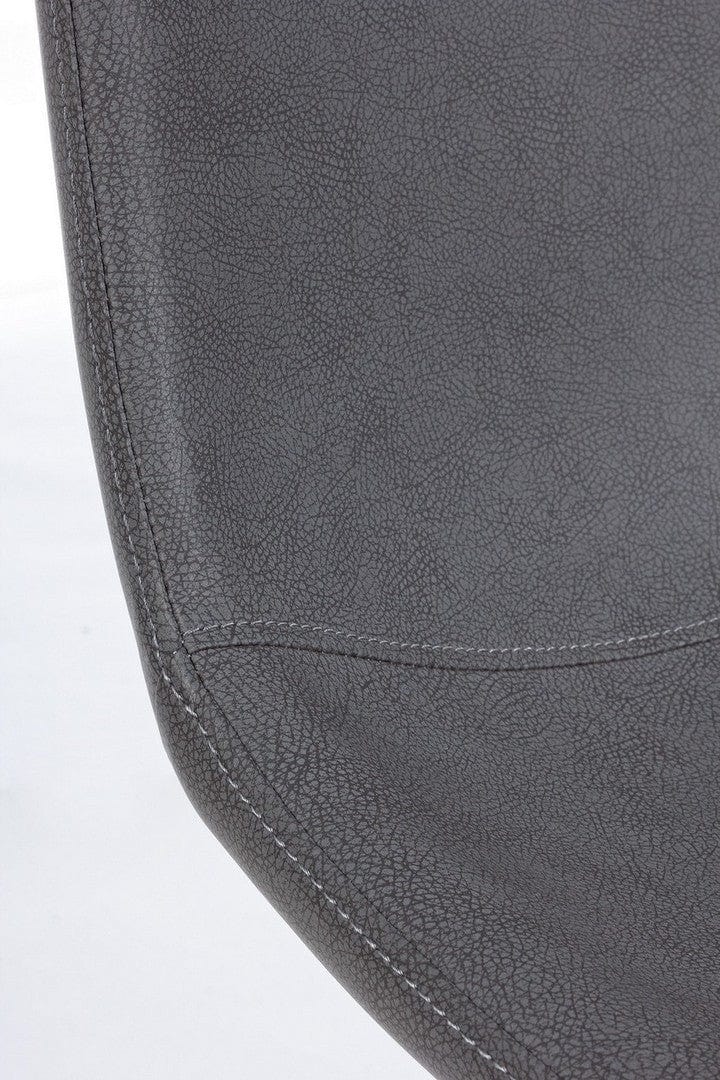 Set di 4 sedie da pranzo in ecopelle Alva Grigio (10)