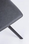Set di 4 sedie da pranzo in ecopelle Alva Grigio (11)