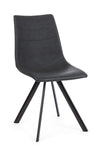 Set di 4 sedie da pranzo in ecopelle Alva Grigio (2)