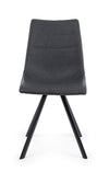Set di 4 sedie da pranzo in ecopelle Alva Grigio (3)