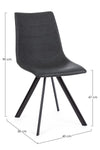 Set di 4 sedie da pranzo in ecopelle Alva Grigio (10)
