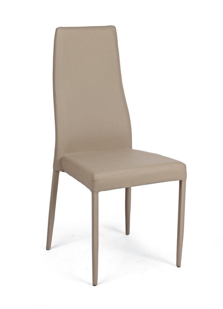 Set di 4 sedie da pranzo in ecopelle Cloud Cappuccino (3)