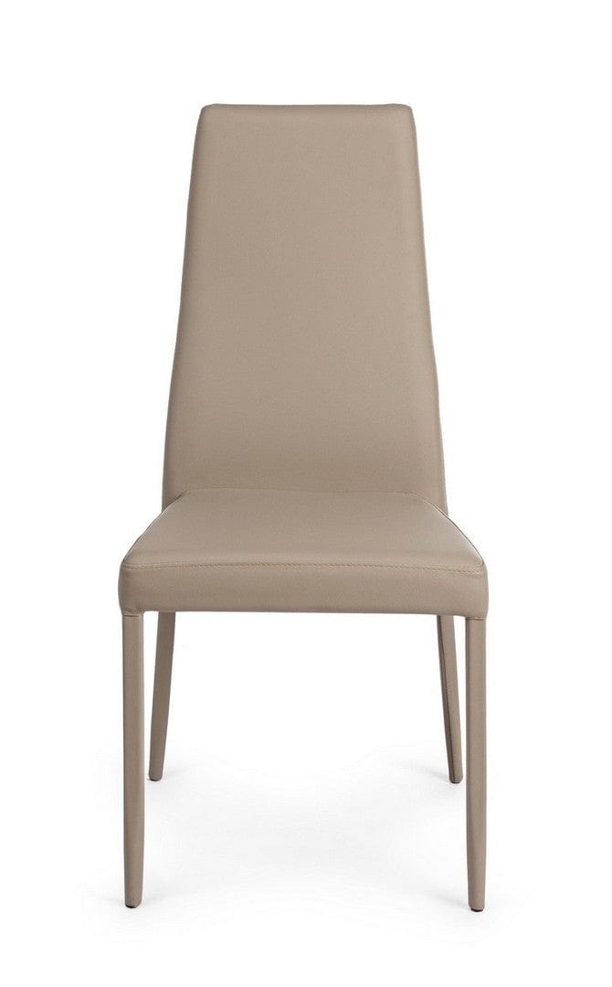 Set di 4 sedie da pranzo in ecopelle Cloud Cappuccino (4)