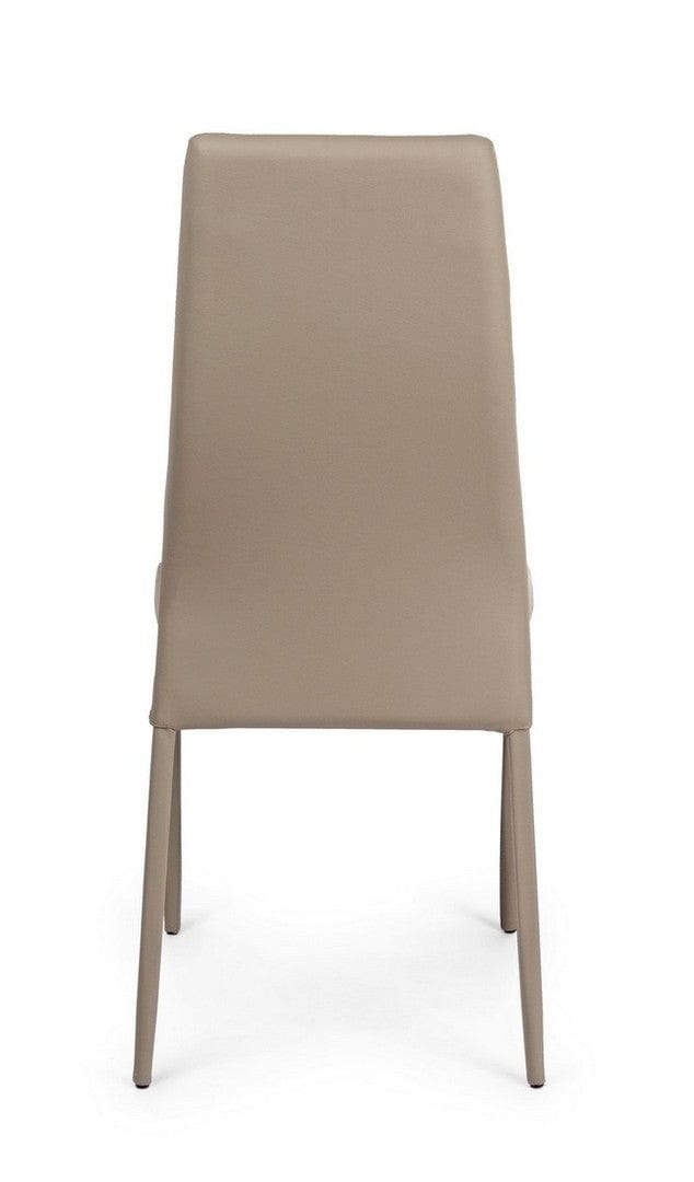 Set di 4 sedie da pranzo in ecopelle Cloud Cappuccino (5)